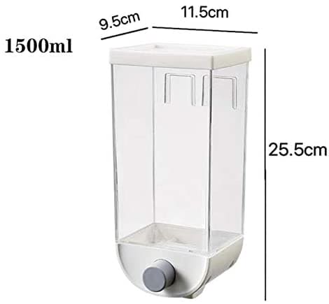 Transparent Cereal Dispenser, Wall-mounted Cereal Storage Box, Grain Storage Container, Food Storage Container Transparent Cereal Dispenser, Wall-mounted Cereal Storage Box, Grain Storage Container, Food Storage Container
